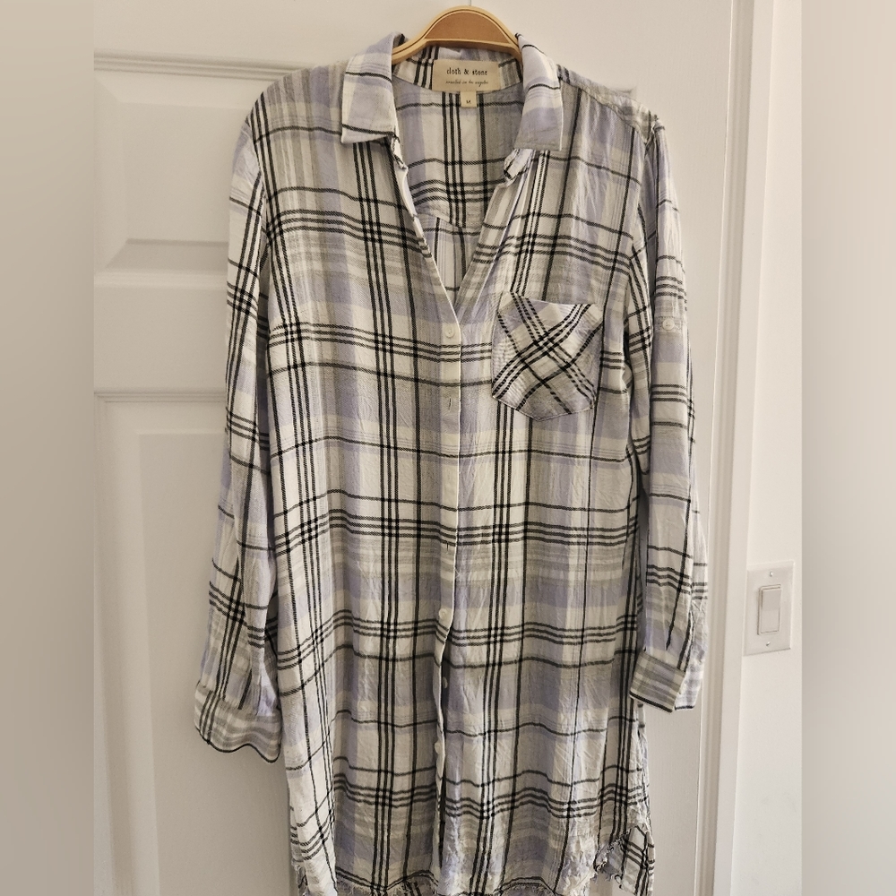 Cloth and Stone flannel shirt dress/tunic